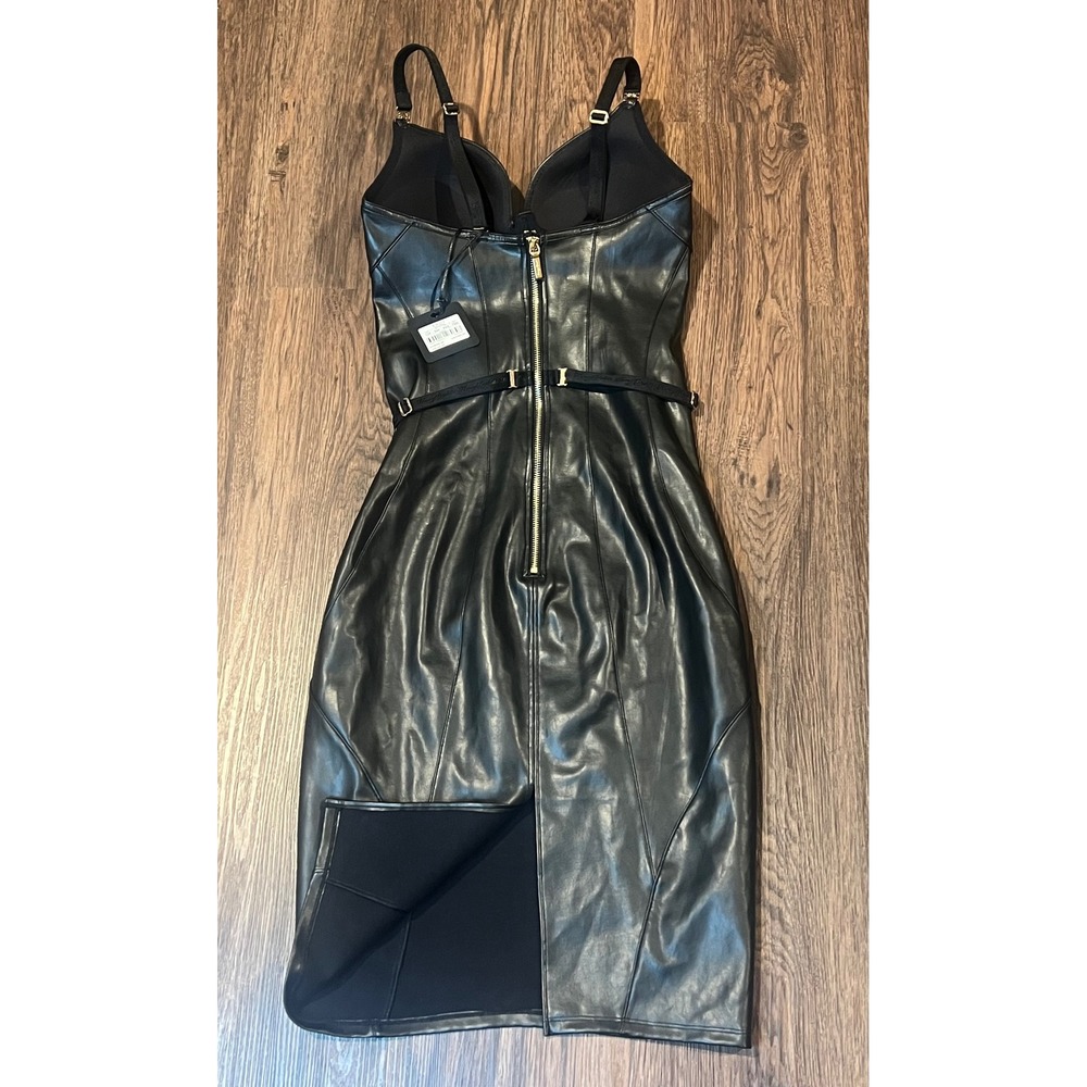 Honey Birdette Emily Black dress Bustier Gold details READ size 34G - Picture 4 of 13
